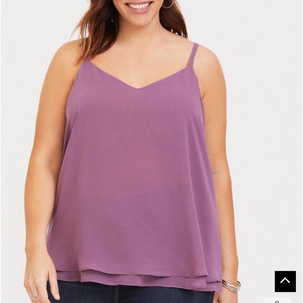 Torrid Purple Sophie Chiffon Double Layer Cami